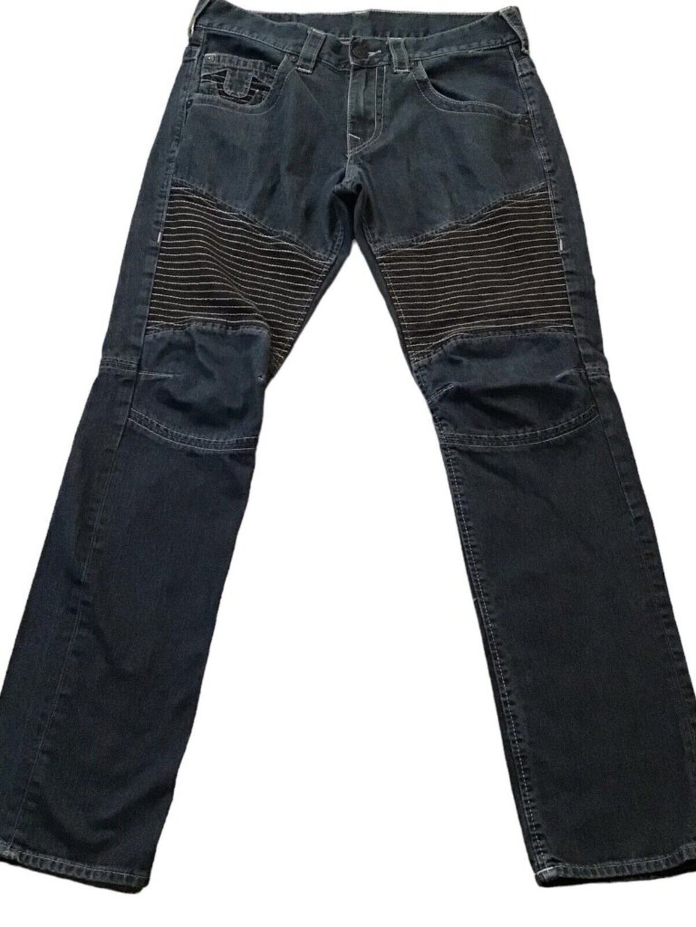 True Religion Jeans Moto Slim Men’s Tag 31 Blue Ribbed Design [PLEASE READ] - Picture 7 of 7
